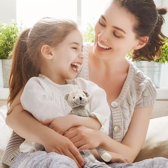 15” And 12” Stuffed Animal Bears for Babies, Kids, Grey Bear 2pcs - Picture 4 of 6